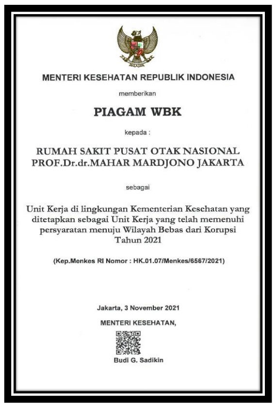 Piagam Wilayah Bebas dari Korupsi (WBK)